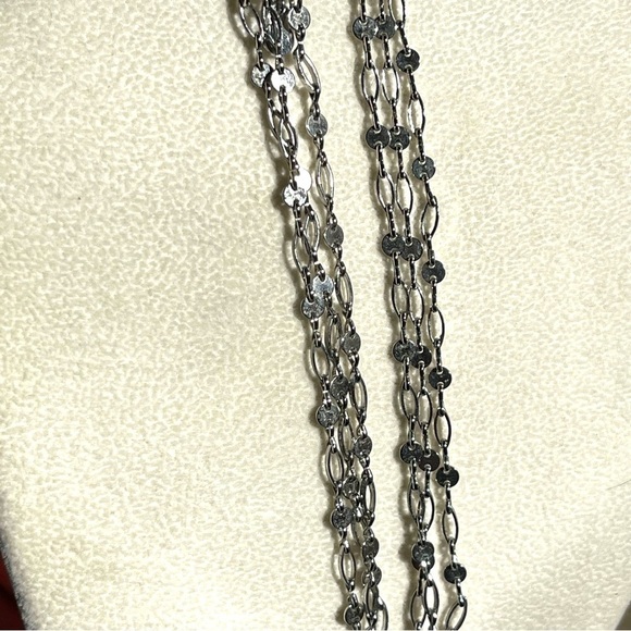 Baublebar three strand Silver Disc & Link Necklace. - Picture 11 of 12